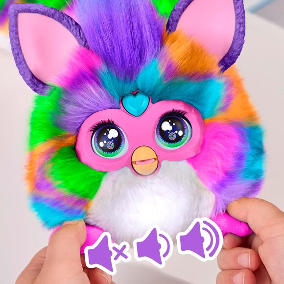 Furby DJ Interactive Toy Neon Star Plush Kids 6 Plus Music Lights Motion - Picture 5 of 13